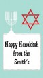 Celebrate Hanukkah - Custom Rectangle Hanukkah Sticker/Labels thumbnail