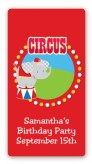 Circus Elephant - Custom Rectangle Birthday Party Sticker/Labels