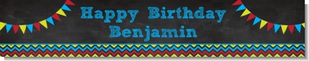 Birthday Boy Chalk Inspired - Personalized Birthday Party Banners