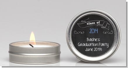 Chalkboard Celebration - Graduation Party Candle Favors