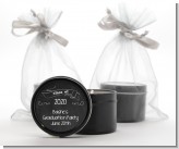 Chalkboard Celebration - Graduation Party Black Candle Tin Favors