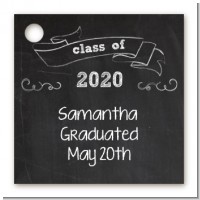 Chalkboard Celebration - Personalized Graduation Party Card Stock Favor Tags