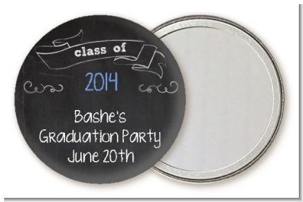 Chalkboard Celebration - Personalized Graduation Party Pocket Mirror Favors