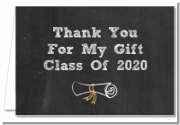 Chalkboard Celebration - Graduation Party Thank You Cards