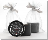 Chalkboard Mistletoe - Christmas Black Candle Tin Favors