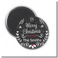 Chalkboard Mistletoe - Personalized Christmas Magnet Favors thumbnail