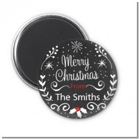 Chalkboard Mistletoe - Personalized Christmas Magnet Favors