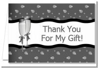 Champagne Glasses - Bridal Shower Thank You Cards