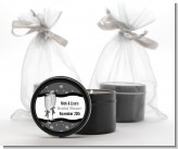 Champagne Glasses - Bridal Shower Black Candle Tin Favors