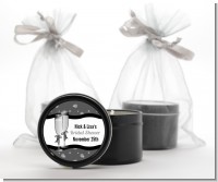 Champagne Glasses - Bridal Shower Black Candle Tin Favors