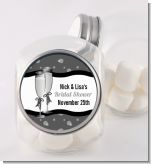 Champagne Glasses - Personalized Bridal Shower Candy Jar