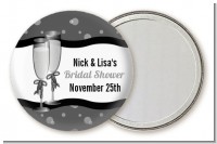 Champagne Glasses - Personalized Bridal Shower Pocket Mirror Favors