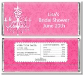 Chandelier - Personalized Bridal Shower Candy Bar Wrappers