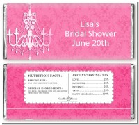 Chandelier - Personalized Bridal Shower Candy Bar Wrappers