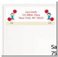 Cheerleader - Birthday Party Return Address Labels thumbnail