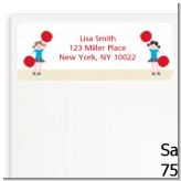 Cheerleader - Birthday Party Return Address Labels