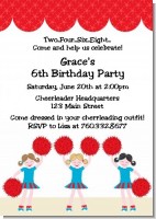 Cheerleader - Birthday Party Invitations