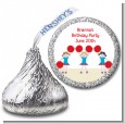 Cheerleader - Hershey Kiss Birthday Party Sticker Labels thumbnail