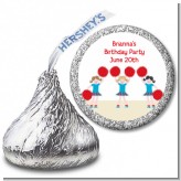 Cheerleader - Hershey Kiss Birthday Party Sticker Labels