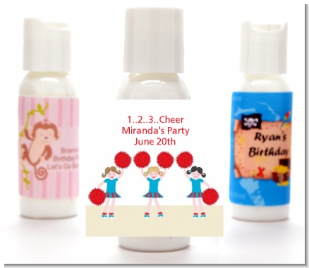 Cheerleader - Personalized Birthday Party Lotion Favors