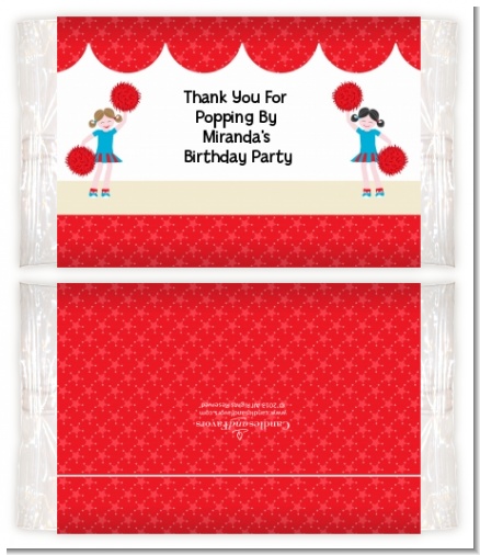 Cheerleader - Personalized Popcorn Wrapper Birthday Party Favors