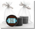 Cheetah Print Blue - Birthday Party Black Candle Tin Favors thumbnail