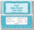 Cheetah Print Blue - Personalized Birthday Party Candy Bar Wrappers thumbnail