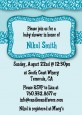 Cheetah Print Blue - Birthday Party Invitations thumbnail