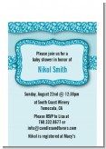 Cheetah Print Blue - Birthday Party Petite Invitations