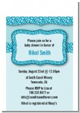 Cheetah Print Blue - Birthday Party Petite Invitations