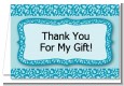 Cheetah Print Blue - Birthday Party Thank You Cards thumbnail