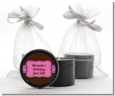 Cheetah Print Pink - Birthday Party Black Candle Tin Favors