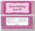 Cheetah Print Pink - Personalized Birthday Party Candy Bar Wrappers thumbnail