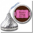 Cheetah Print Pink - Hershey Kiss Birthday Party Sticker Labels thumbnail