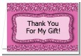Cheetah Print Pink - Birthday Party Thank You Cards thumbnail