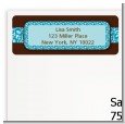 Cheetah Print Blue - Birthday Party Return Address Labels thumbnail