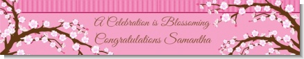 Cherry Blossom - Personalized Baby Shower Banners