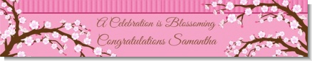 Cherry Blossom - Personalized Baby Shower Banners