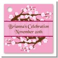 Cherry Blossom - Personalized Bridal Shower Card Stock Favor Tags thumbnail