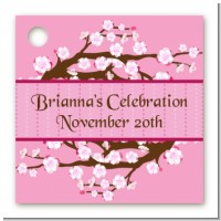 Cherry Blossom - Personalized Bridal Shower Card Stock Favor Tags