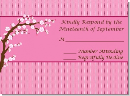 Cherry Blossom - Bridal Shower Response Cards