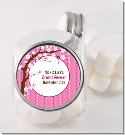 Cherry Blossom - Personalized Bridal Shower Candy Jar