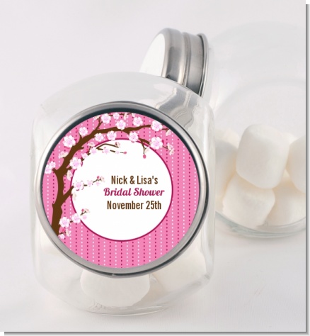 Cherry Blossom - Personalized Baby Shower Candy Jar