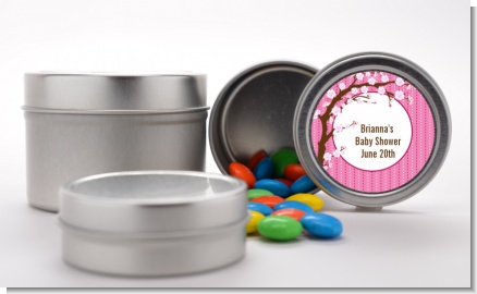 Cherry Blossom - Custom Baby Shower Favor Tins