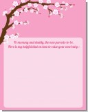 Cherry Blossom - Baby Shower Notes of Advice