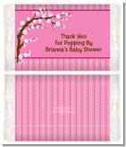 Cherry Blossom - Personalized Popcorn Wrapper Baby Shower Favors
