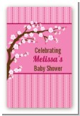 Cherry Blossom - Custom Large Rectangle Baby Shower Sticker/Labels