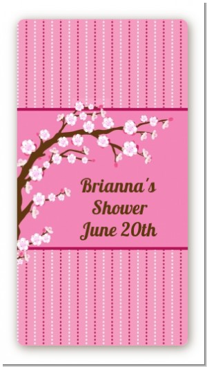 Cherry Blossom - Custom Rectangle Baby Shower Sticker/Labels