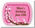 Cherry Blossom - Personalized Birthday Party Rounded Corner Stickers thumbnail