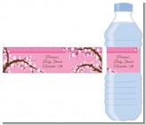 Cherry Blossom - Personalized Baby Shower Water Bottle Labels